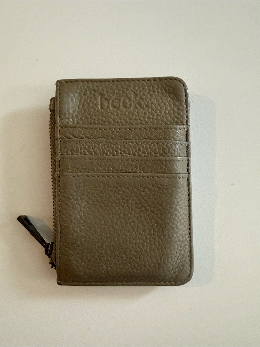 Beck Leather Card & Coin Zip Holder